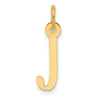 14K  Slanted Block Letter J Initial Charm-YC1552J