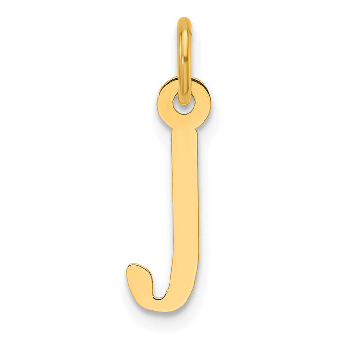 14K  Slanted Block Letter J Initial Charm-YC1552J