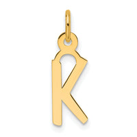 14K  Slanted Block Letter K Initial Charm-YC1552K