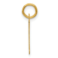 14K  Slanted Block Letter L Initial Charm-YC1552L