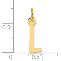 14K  Slanted Block Letter L Initial Charm-YC1552L