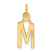 14K  Slanted Block Letter M Initial Charm-YC1552M