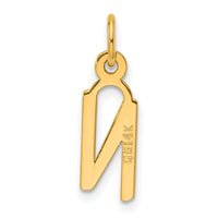 14K  Slanted Block Letter N Initial Charm-YC1552N