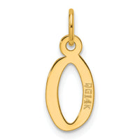 14K  Slanted Block Letter O Initial Charm-YC1552O