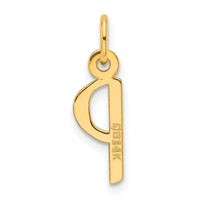 14K  Slanted Block Letter P Initial Charm-YC1552P