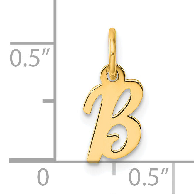14K Small Script Letter B Initial Charm-YC1553B