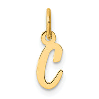 14K Small Script Letter C Initial Charm-YC1553C