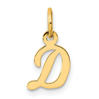 14K Small Script Letter D Initial Charm-YC1553D