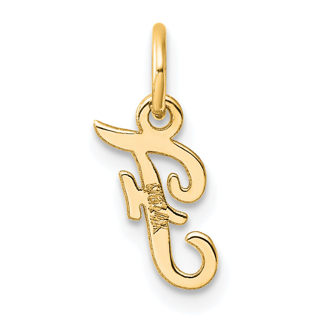 14K Small Script Letter F Initial Charm-YC1553F
