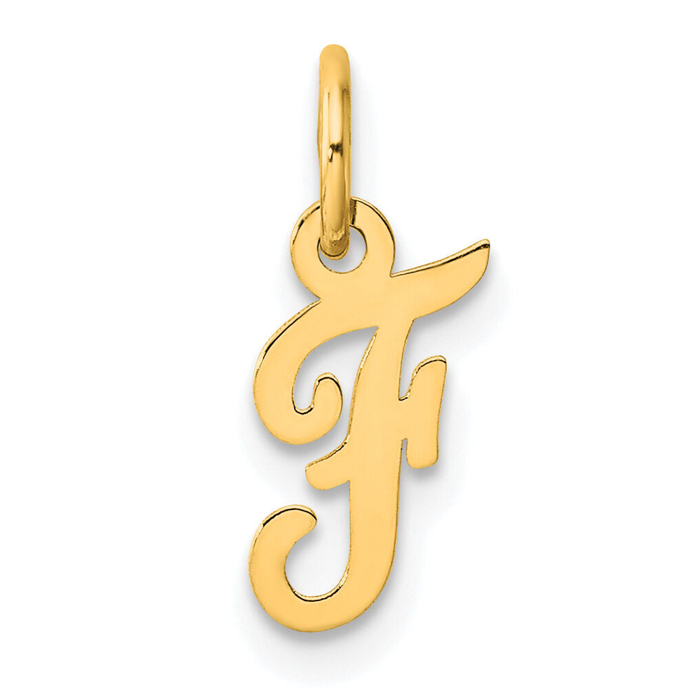 14K Small Script Letter F Initial Charm-YC1553F