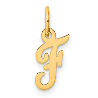 14K Small Script Letter F Initial Charm-YC1553F
