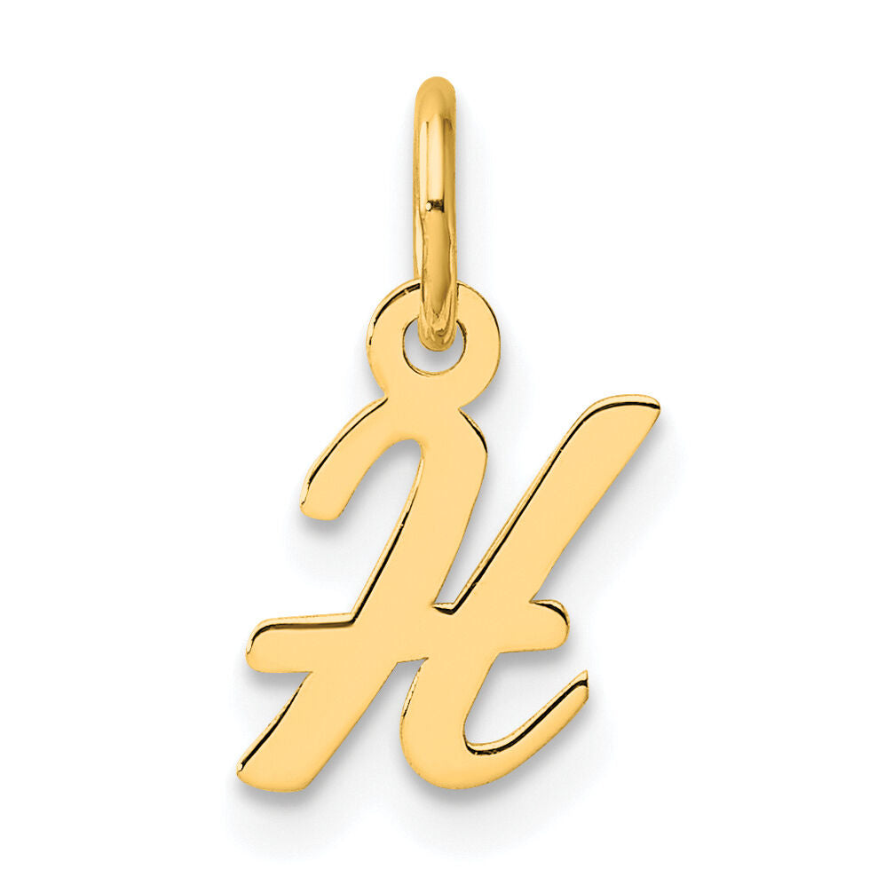 14K Small Script Letter H Initial Charm-YC1553H