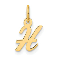 14K Small Script Letter H Initial Charm-YC1553H