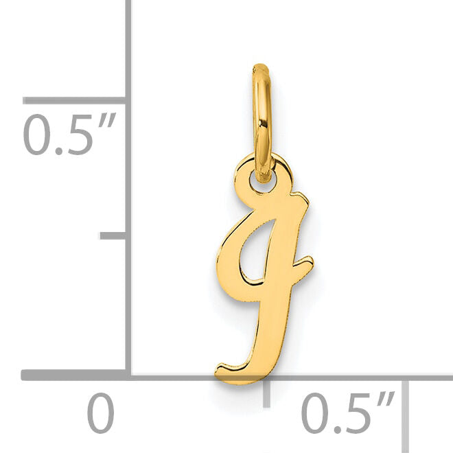 14K Small Script Letter I Initial Charm-YC1553I