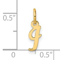 14K Small Script Letter I Initial Charm-YC1553I