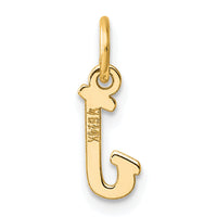14K Small Script Letter J Initial Charm-YC1553J