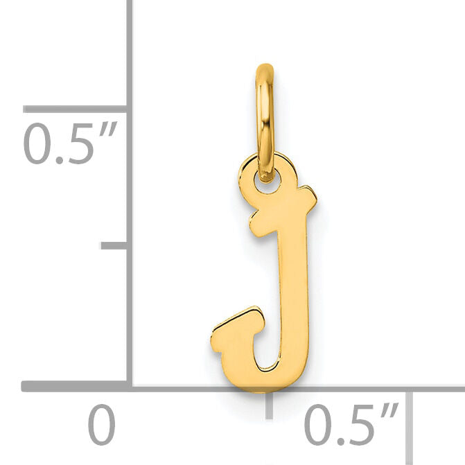 14K Small Script Letter J Initial Charm-YC1553J