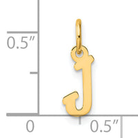 14K Small Script Letter J Initial Charm-YC1553J