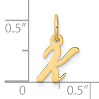 14K Small Script Letter K Initial Charm-YC1553K