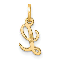 14K Small Script Letter L Initial Charm-YC1553L