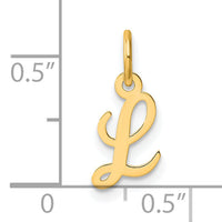 14K Small Script Letter L Initial Charm-YC1553L
