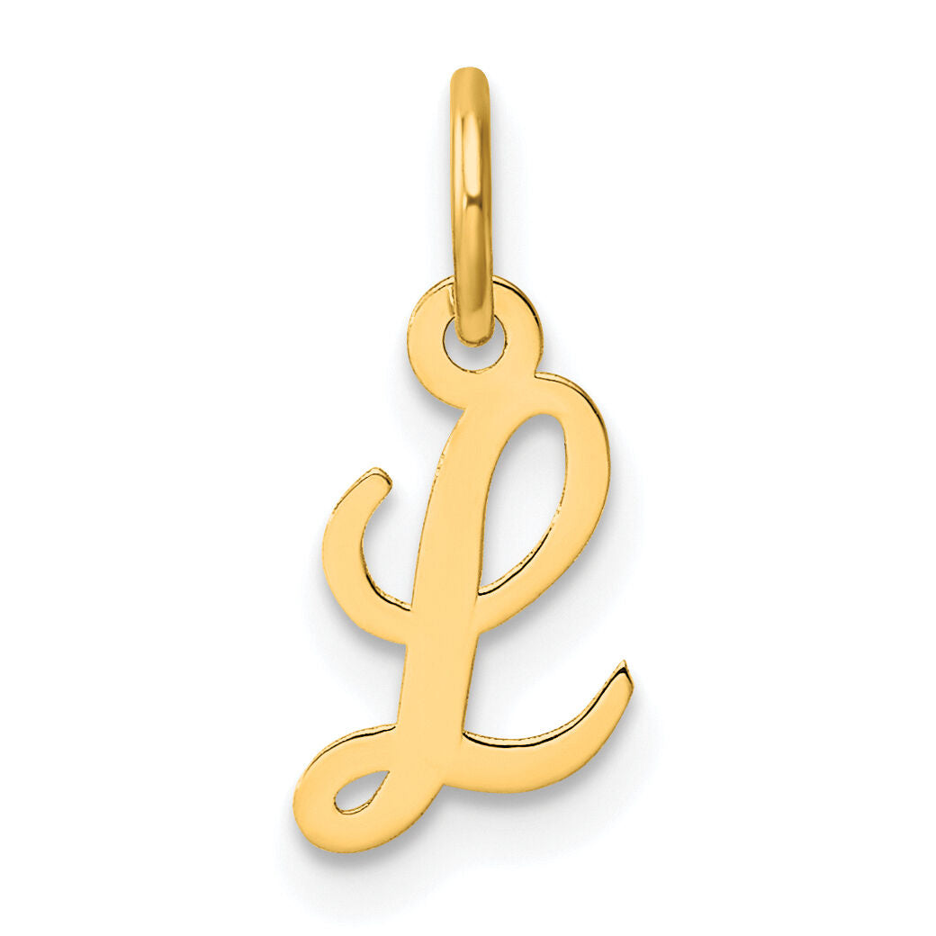 14K Small Script Letter L Initial Charm-YC1553L
