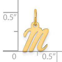14K Small Script Letter M Initial Charm-YC1553M