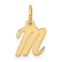 14K Small Script Letter M Initial Charm-YC1553M