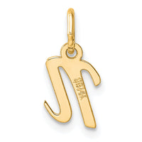 14K Small Script Letter N Initial Charm-YC1553N