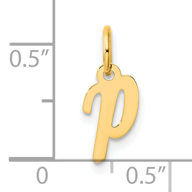 14K Small Script Letter P Initial Charm-YC1553P