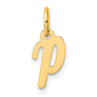 14K Small Script Letter P Initial Charm-YC1553P