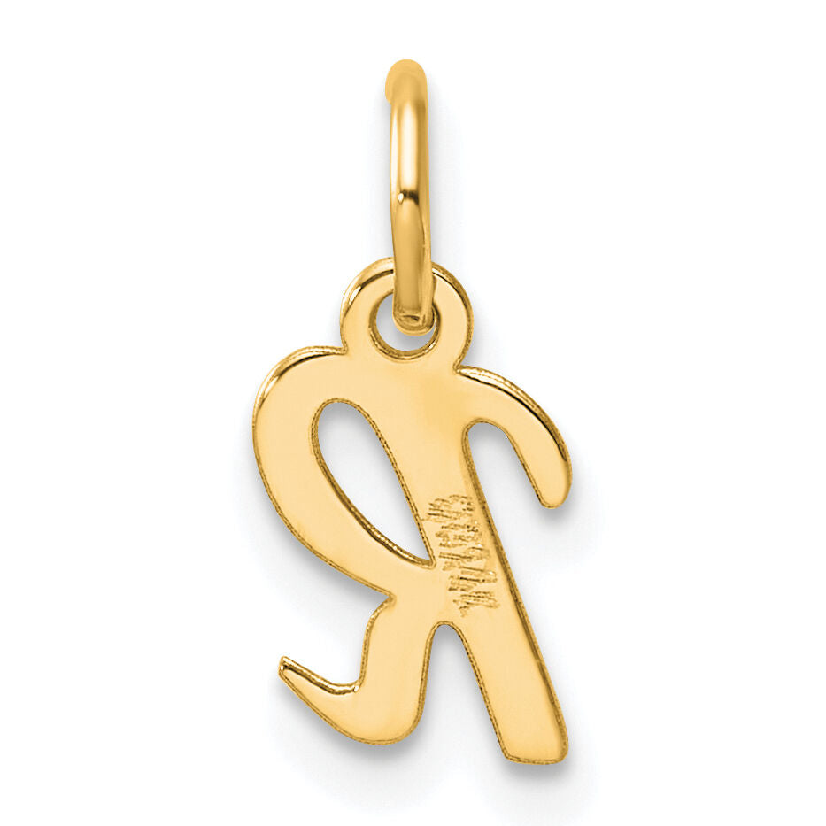 14K Small Script Letter R Initial Charm-YC1553R