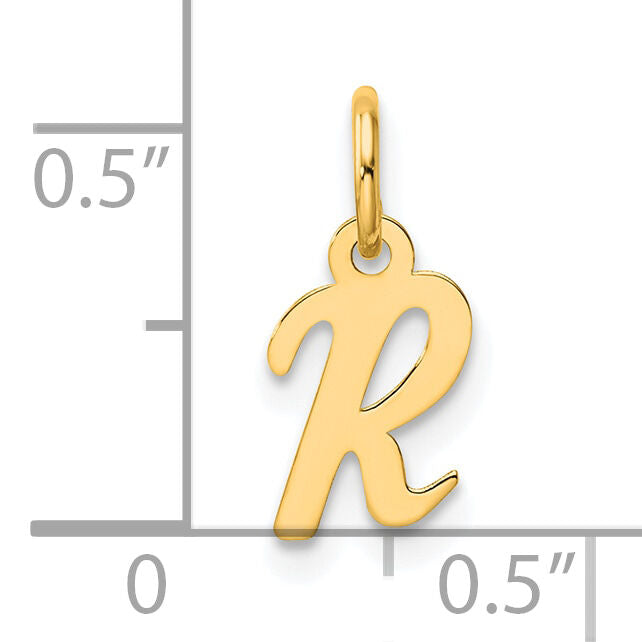 14K Small Script Letter R Initial Charm-YC1553R
