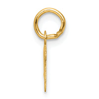 14K Small Script Letter V Initial Charm-YC1553V
