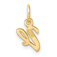 14K Small Script Letter V Initial Charm-YC1553V