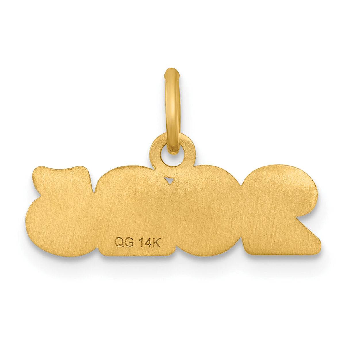 14k Polished and Satin Horizontal 2025 Charm-YC1554-25