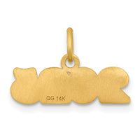 14k Polished and Satin Horizontal 2025 Charm-YC1554-25