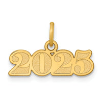 14k Polished and Satin Horizontal 2025 Charm-YC1554-25