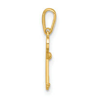 14k Polished Heart Key Pendant-YC1557