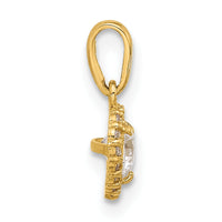 14K CZ Heart Pendant-YC1560