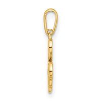14k Polished Three Leaf Clover Pendant-YC1572