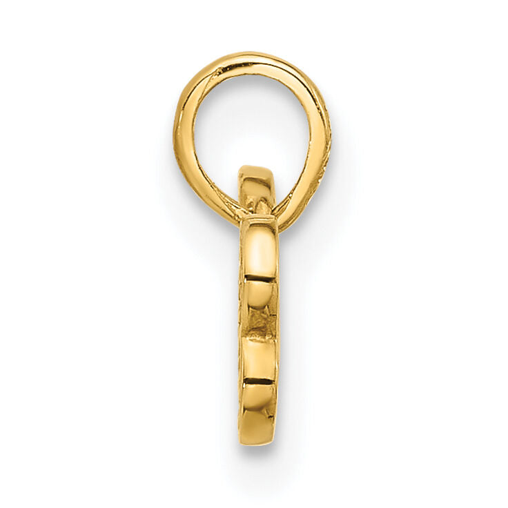 14K Polished CZ Dog Bone Pendant-YC1586
