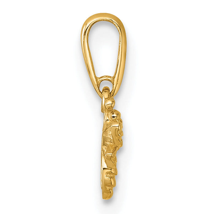 14k Polished Bee Pendant-YC1612