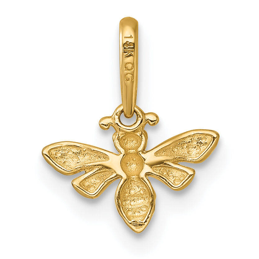 14k Polished Bee Pendant-YC1612