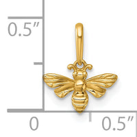 14k Polished Bee Pendant-YC1612