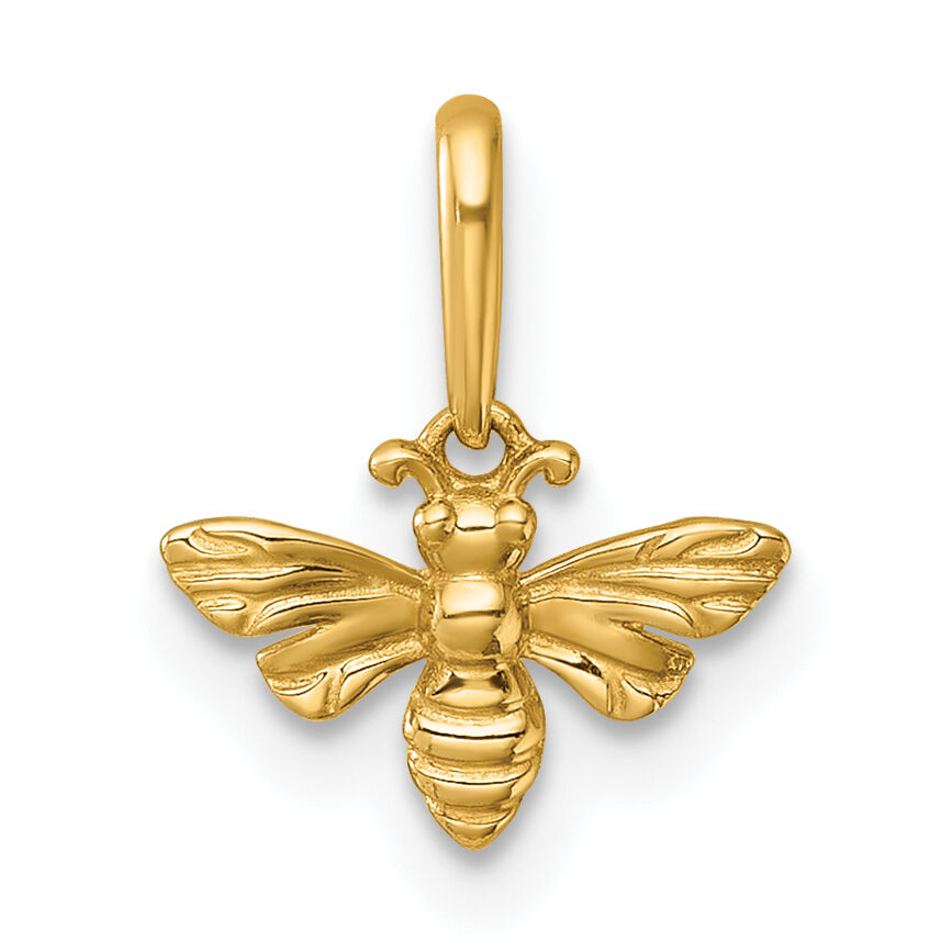 14k Polished Bee Pendant-YC1612