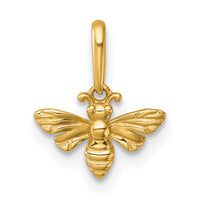 14k Polished Bee Pendant-YC1612