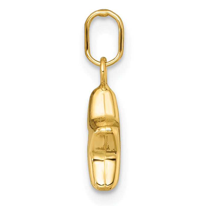 14k Polished 3D Star Charm Pendant-YC1616