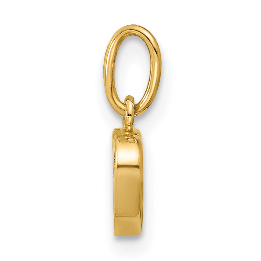 14K Polished Mother of Pearl Heart Pendant-YC1624