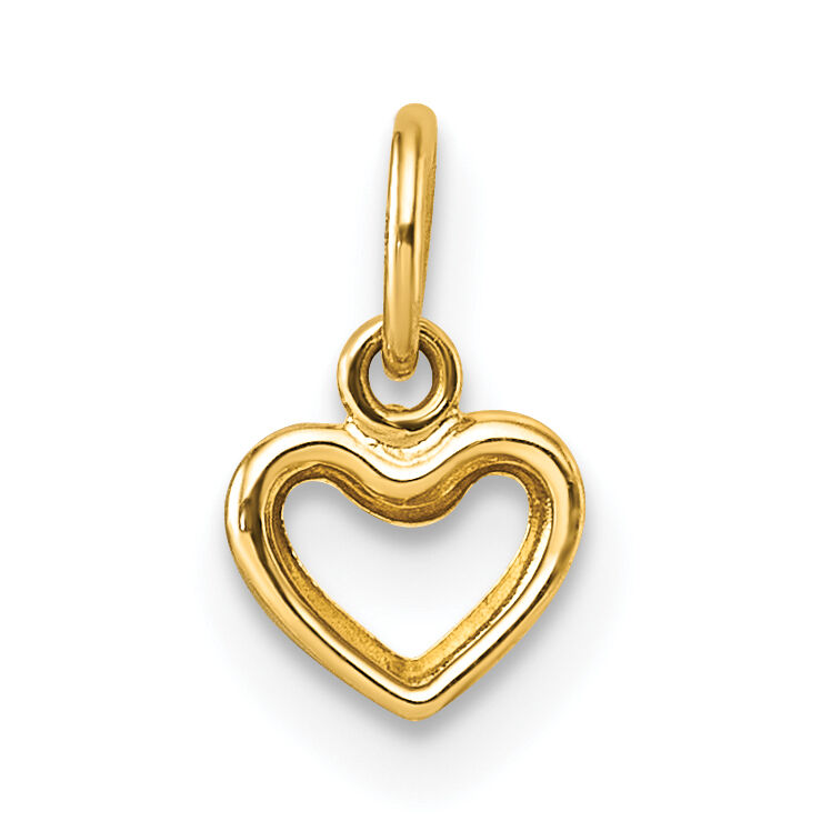 14K Polished Heart Pendant-YC1626